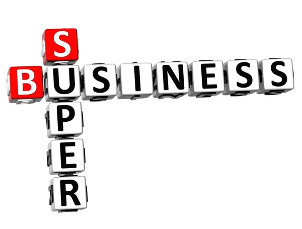 Cruciverba 3D Super Business — Foto Stock