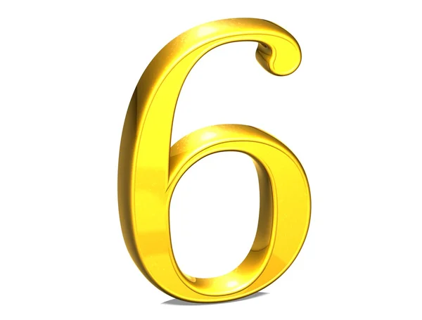 3D Set Gold Number on white background — Stock Photo, Image