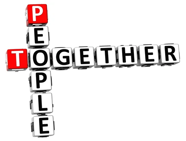 3D Together Crossword — Stock Photo, Image