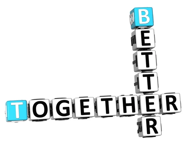 3D Better Together Crossword — Stock Photo, Image