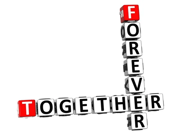 Crucigrama 3D Forever Together — Foto de Stock