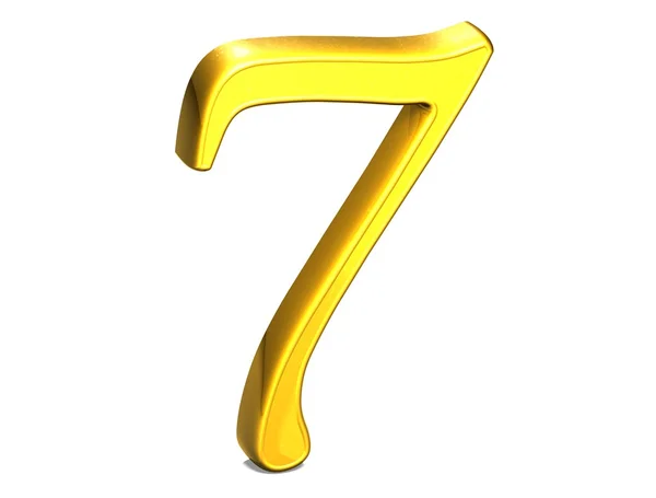 3D Set Gold Number em fundo branco — Fotografia de Stock