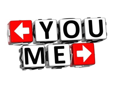 Sen ver düğmesini tıklayın 3d metin bloğu