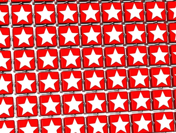 3D Red Stars Sign blocks — Stock Photo, Image