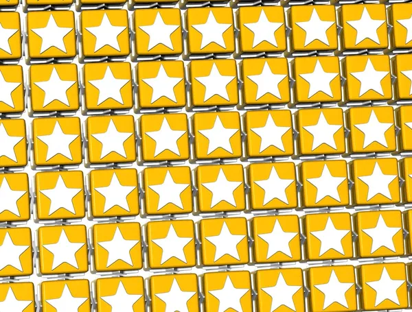 3D Yellow Stars Sign blocks — Stock Photo, Image