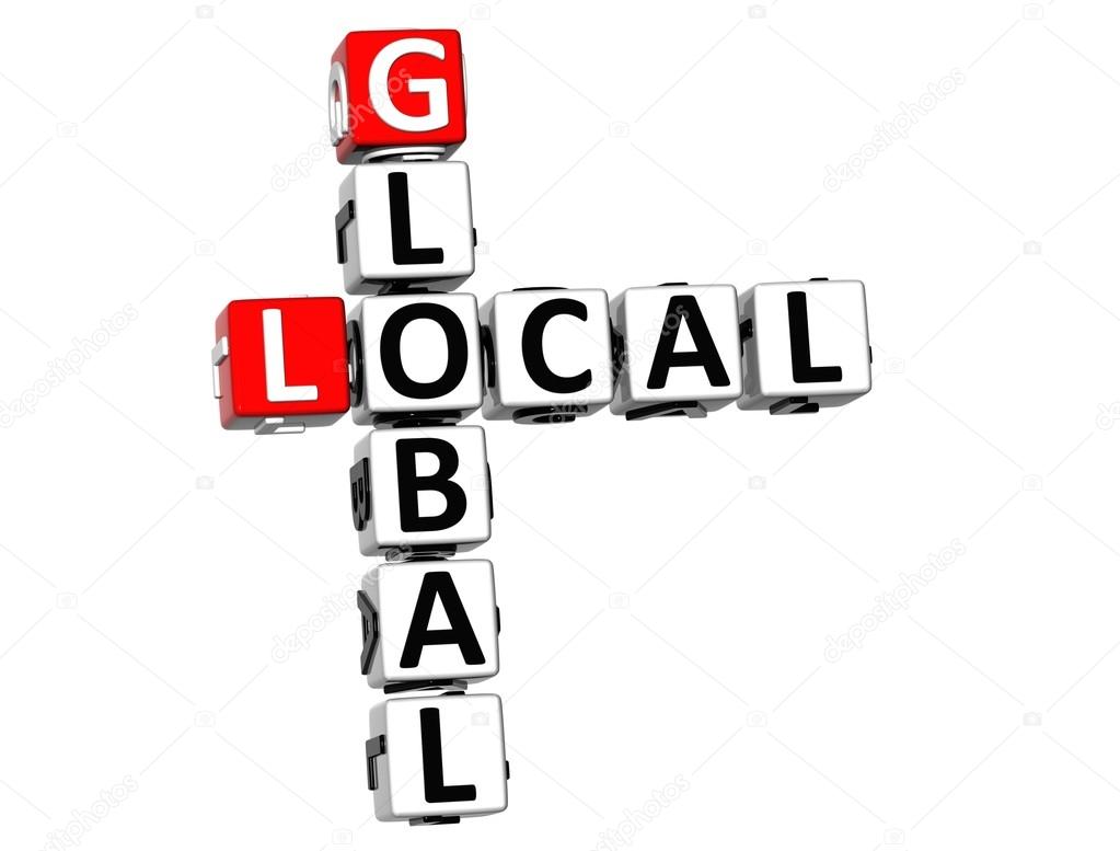 3D Local Global Crossword Stock Photo by ©Curioso Travel Photography