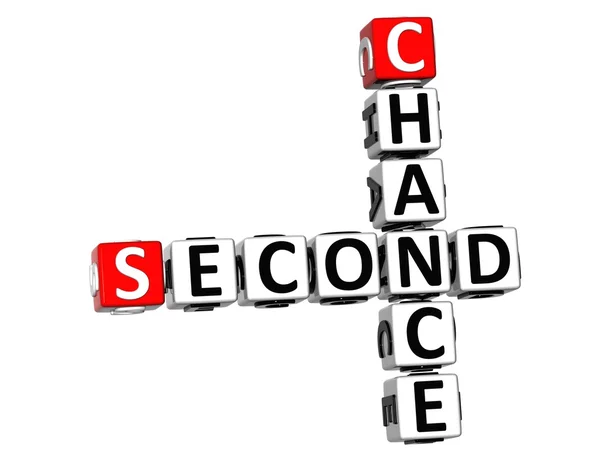 3D Second Chance Crossword — Stock Photo, Image