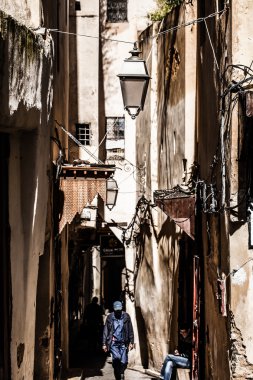 olarak görülen Fez genel görünümünden marinid mezarları, morocco