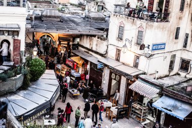 Fez Fas yer alan bab bou jeloud kapı (mavi kapısı)