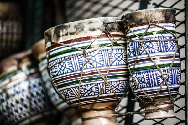 Tambores del mercado marroquí — Foto de Stock