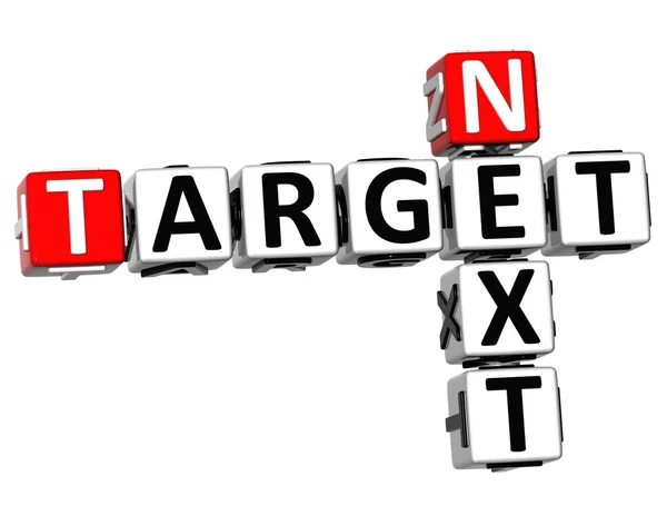 3D Next Target Crossword — Stock Photo, Image