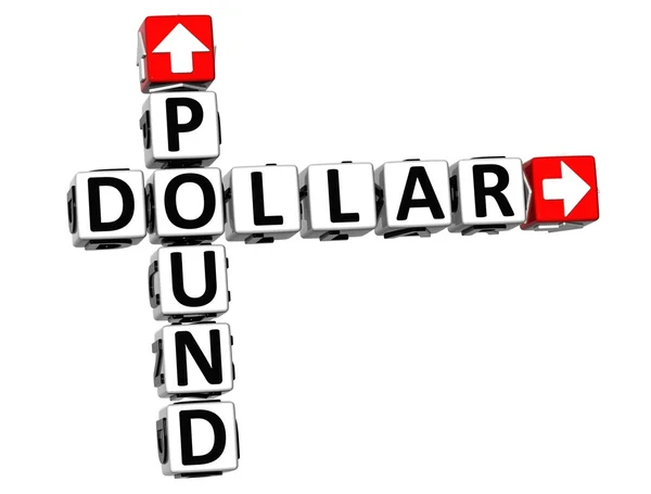 3D pound dolar bulmaca — Stok fotoğraf