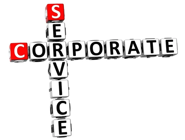 3D Service Corporate Crossword — Stock Photo, Image