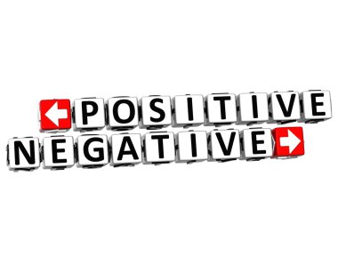 blok metin 3D olumlu olumsuz düğmesini tıklayın.