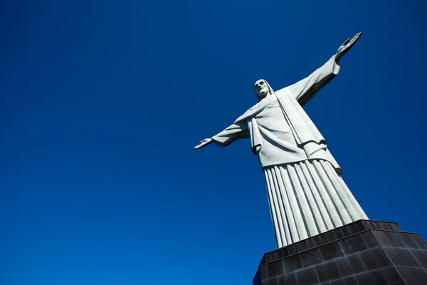 Estatua de Cristo Redentor en rio de janeiro en Brasil — Foto de Stock