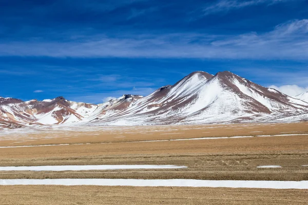 Deserto e montanha no Altiplano, Bolívia — Fotografia de Stock