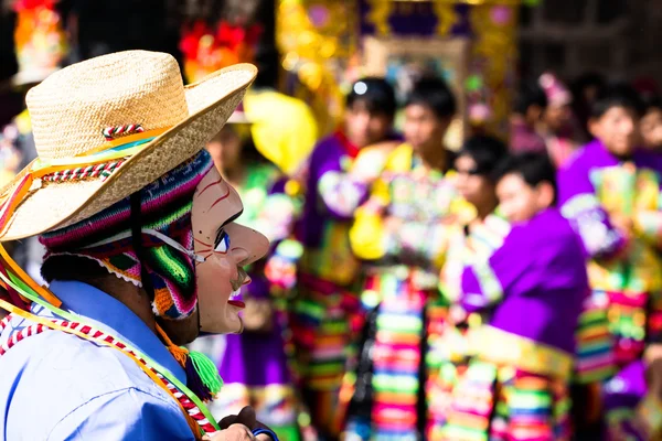 Peruwiański tancerzy na paradzie w cusco. — Zdjęcie stockowe