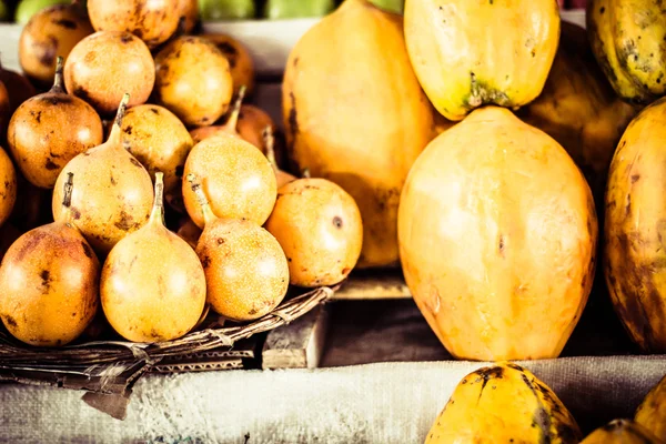 Colorful Vegetables and Fruits , marketplace Peru. — Stock Photo, Image