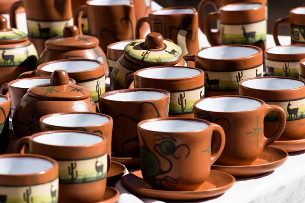 Ceramic in local market in Peru, South America. — Stock Photo, Image