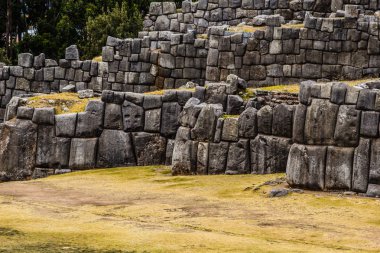 sacsayhuaman duvar, cuzco, peru görünümünü.