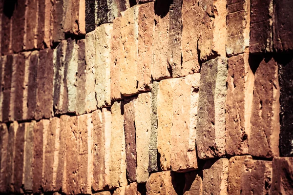 Parede de tijolo vintage enferrujado colorido fundo abstrato . — Fotografia de Stock