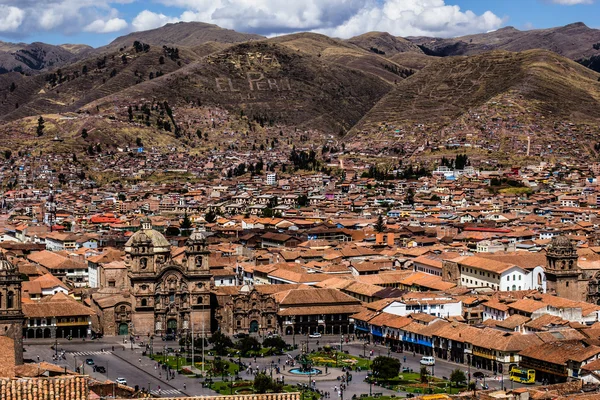 Widok ogólny miasta cuzco, peru — Zdjęcie stockowe