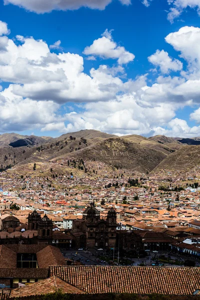 Överblick över staden Cusco, peru — Stockfoto