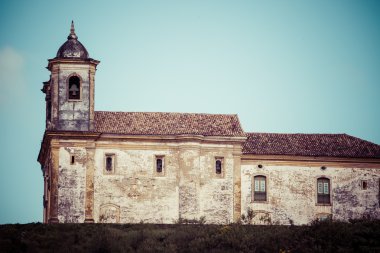 Minas Gerais Brazil 'deki Unesco dünya mirası Ouro Preto' nun manzarası