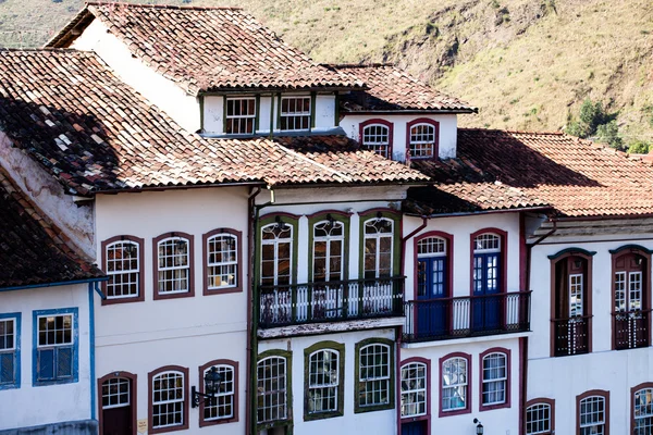 Zicht op de Unesco werelderfgoedstad Ouro Preto in Minas Gerais Brazilië — Stockfoto