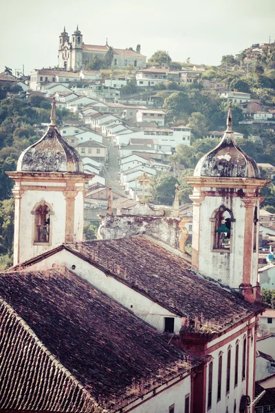 Minas Gerais Brazil 'deki Unesco dünya mirası Ouro Preto' nun manzarası — Stok fotoğraf
