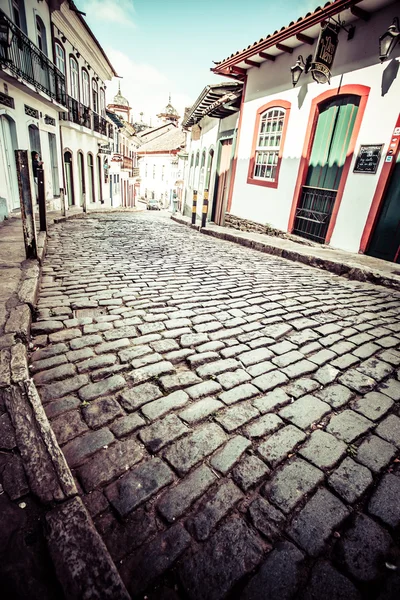 Zicht op de Unesco werelderfgoedstad Ouro Preto in Minas Gerais Brazilië — Stockfoto