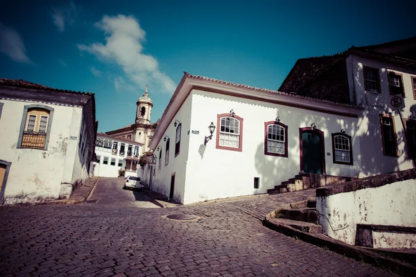 Vista da cidade Patrimônio Mundial da UNESCO de Ouro Preto em Minas Gerais Brasil — Fotografia de Stock