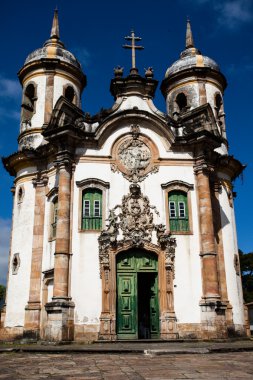 igreja de sao francisco de assis unesco dünya miras kenti ouro Preto'daki minas gerais Brezilya'nın görünümü
