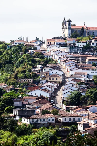 View of the unesco world heritage city of Ouro Preto in Minas Gerais Brazil — Stock Photo, Image