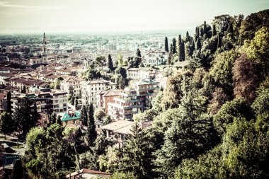 bergamo, lombardy, İtalya için havadan görünümü