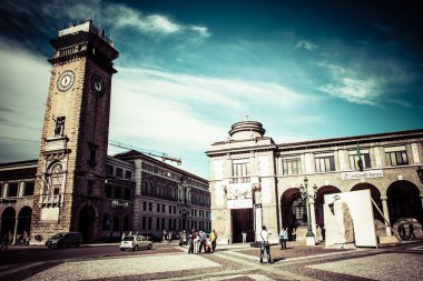 Eski Avrupa street, bergamo, İtalya