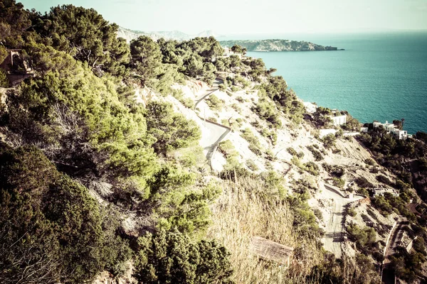 在西班牙伊维萨岛的美丽小海湾 — 图库照片