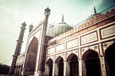 Eski Delhi, Hindistan 'daki ünlü Jama Mescidi Camii.