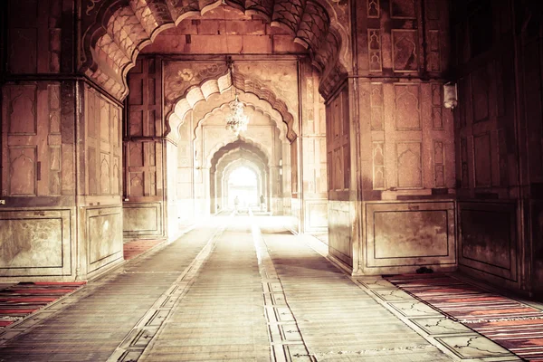 Híres Jama Masjid mecset Delhiben, Indiában. — Stock Fotó