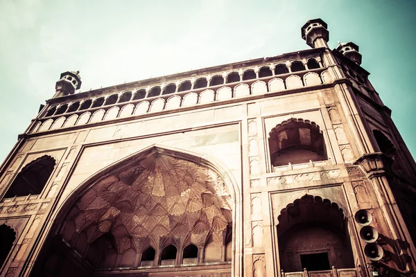 Famosa Moschea Jama Masjid nella vecchia Delhi, India. — Foto Stock