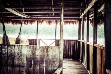 Perulu amazon ormanlarında bir ev