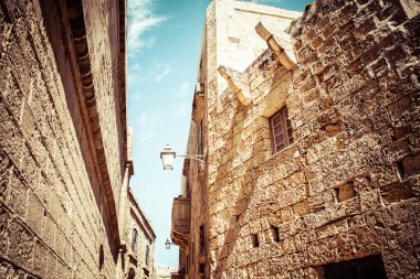 성 라바트 (빅토리아) 요새 (gozo, 몰타 섬에 있는 고 대 계단)