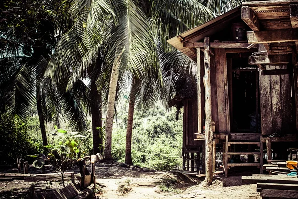 Een huis in het regenwoud, Peruaanse Amazone — Stockfoto