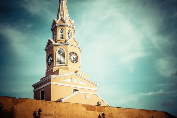 Square of carriages, downtown of Cartagena de Indias (Colombia) — Stock Photo, Image