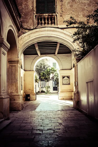 Eski valletta, malta başkenti şehir — Stok fotoğraf