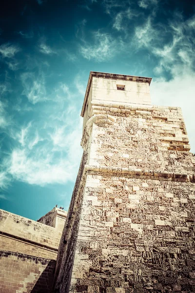 Escadas antigas no castelo Fortaleza de Rabat (Victoria) (Gozo, ilhas maltesas ) — Fotografia de Stock