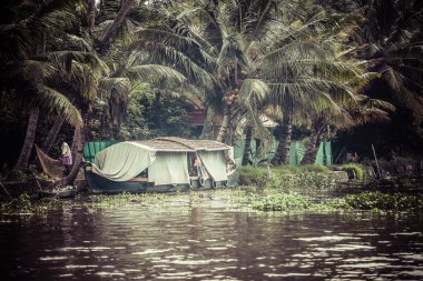 avuç içi alappuzha, kerala, Hindistan yakın önemsizden ev Tekne