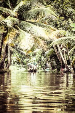 avuç içi alappuzha, kerala, Hindistan yakın önemsizden ev Tekne