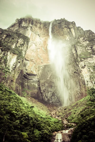 Ángelwaterval (salto angel) is's werelds hoogste waterval (978 m), venezuela — Stockfoto