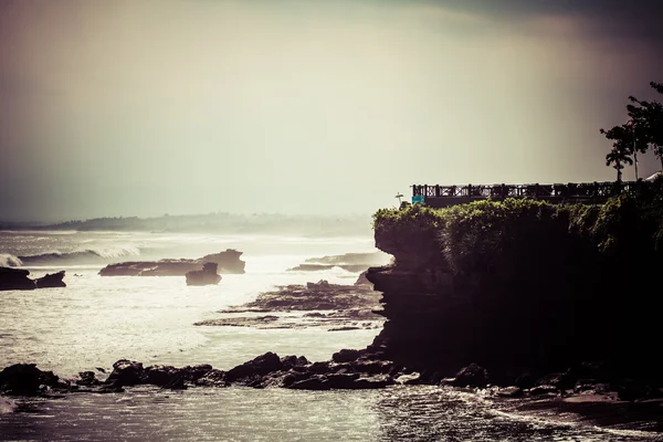 World famous Pura Tanah Lot - or Temple of the Land in the Sea, Bali — Stock Photo, Image